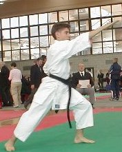 Alessandro Bubba durante la prova di Kata