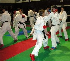 Gli atleti in allenamento